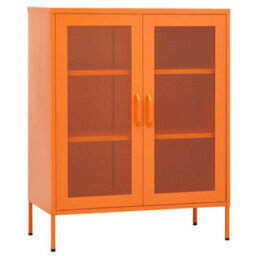 Vidaxl Storage Cabinet Orange 80X35X101.5 Cm Steel - thumbnail 2