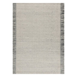 RugsX Wool Carpet Tahar 99003F Cream / Grey - Hand-Woven Lines, Fringes  160X240 Cm - thumbnail 2