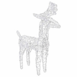 Berkfield Unique Reindeers & Sleigh Christmas Decoration 160 Leds 130 Cm Acrylic - thumbnail 4