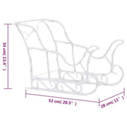 Berkfield Unique Reindeers & Sleigh Christmas Decoration 160 Leds 130 Cm Acrylic - thumbnail 8