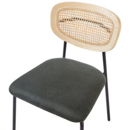 Beliani Set Of 2 Dining Chairs Mayetta Rattan Dark Green - thumbnail 7