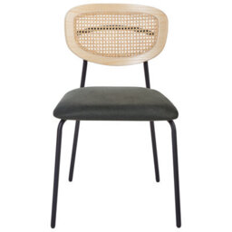 Beliani Set Of 2 Dining Chairs Mayetta Rattan Dark Green - thumbnail 5