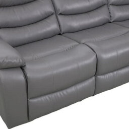 Furniture in Fashion Sorreno Bonded Leather Recliner 3 Seater Sofa In Dark Grey - thumbnail 7