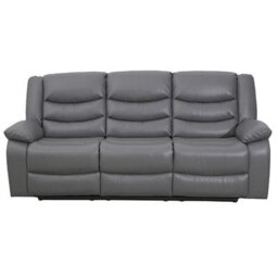 Furniture in Fashion Sorreno Bonded Leather Recliner 3 Seater Sofa In Dark Grey - thumbnail 6