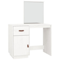Berkfield Elegant Dressing Table White 95X50X134 Cm Solid Wood Pine