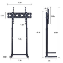 Floor Tv Stand Tall Bracket Mount Display Unit - thumbnail 2