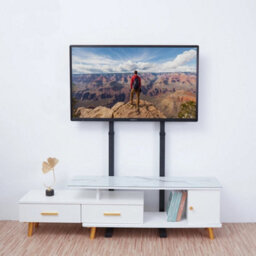 Floor Tv Stand Tall Bracket Mount Display Unit - thumbnail 3
