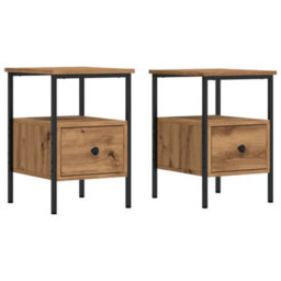 Berkfield Bedside Cabinets 2 Pcs Artisan Oak 34X36X50 Cm Engineered Wood - thumbnail 2