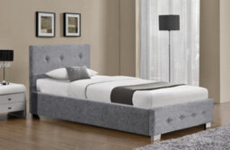 Home Detail Derby Ottoman Fabric Single Bed With Storage, Silver Chenille - thumbnail 1