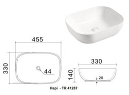 Impact Furniture Wall Hung Bathroom Cabinets Furniture Set 600mm Vanity Sink Unit With Oak Countertop Tall Storage Cabinets White Gloss Aruba - thumbnail 5