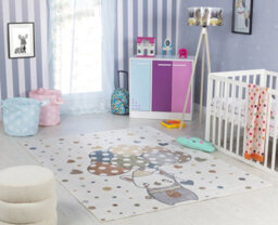 Livabliss Lillian-Kids Multicoloured Beige Grey Washable Rug For Children's Rooms 160 X 213 Cm Easy Care, Non Shedding - thumbnail 2