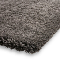 Charcoal Plain Shaggy Modern Easy To Clean Rug For Dining Room-120Cm X 170Cm - thumbnail 5