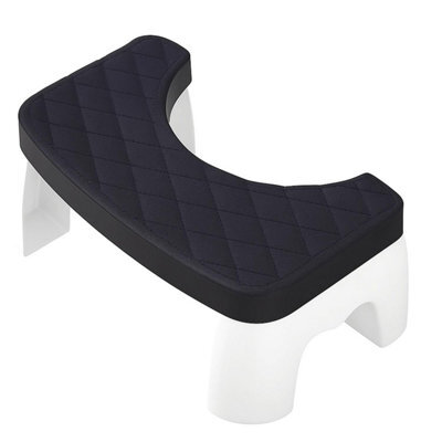 Ergonomic Toilet Stool For Adults And Kids Curved Non Slip Bathroom Step Improves Posture Digestion Fits All Toilets Black