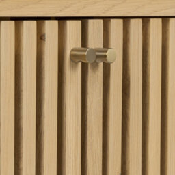 Finch Oak Slatted Small Sideboard By Roseland Furniture - thumbnail 5