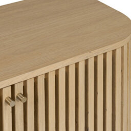 Finch Oak Slatted Small Sideboard By Roseland Furniture - thumbnail 6