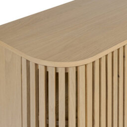 Finch Oak Slatted Small Sideboard By Roseland Furniture - thumbnail 7