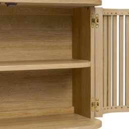 Finch Oak Slatted Small Sideboard By Roseland Furniture - thumbnail 8