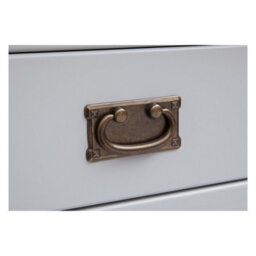 Cabinet Bits Loreo Light Grey 2 Drawer 2 Door Sideboard Brass Drop Handle - thumbnail 8