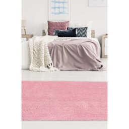 Melrose Super Soft Venus Shaggy Snuggly Plain Pink Area Rug 080/150Cm - thumbnail 6