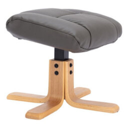 Morris Living The Cairo - Swivel Recliner Chair & Matching Footstool In Cinder Faux Leather - thumbnail 6