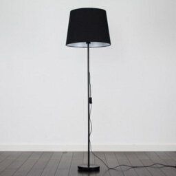 Valuelights Charles Black Floor Lamp With Tapered Shade - thumbnail 5