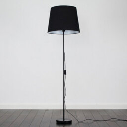 Valuelights Charles Black Floor Lamp With Tapered Shade - thumbnail 4