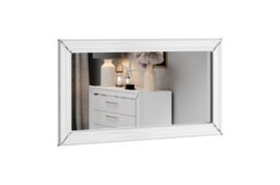 Arte Elegant White Wall Mirror H640mm W1200mm D30mm - Timeless Design For Spacious Interiors - thumbnail 1
