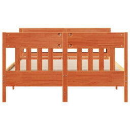 Berkfield Bed Frame Without Mattress Wax Brown 120X200 Cm Solid Wood Pine - thumbnail 4