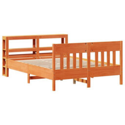 Berkfield Bed Frame Without Mattress Wax Brown 120X200 Cm Solid Wood Pine - thumbnail 3