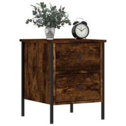 Berkfield Bedside Cabinet Smoked Oak 40X42X50 Cm Engineered Wood - thumbnail 3