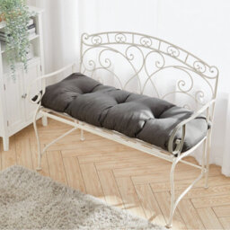 Living And Home Dark Grey Rectangle Outdoor Garden Tufted Swing Chair Bench Cushion Seat Pad 120Cm Lx 40Cm W - thumbnail 4