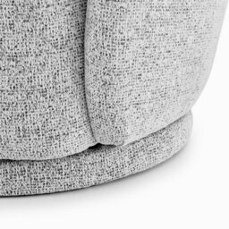 Furniturebox Uk Romilly Grey Fabric Swivel Accent Tub Chair - thumbnail 8