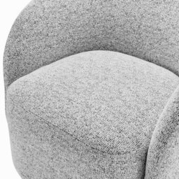 Furniturebox Uk Romilly Grey Fabric Swivel Accent Tub Chair - thumbnail 7