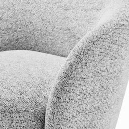 Furniturebox Uk Romilly Grey Fabric Swivel Accent Tub Chair - thumbnail 6