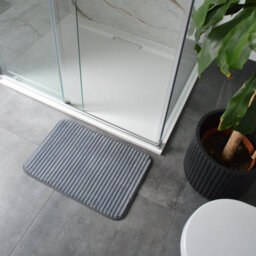 Allure Bath Fashions Memory Foam Bath Mat Non Slip 40 X 60Cm - Dark Grey - thumbnail 2