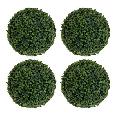 Urbn-Living Urbnliving 27Cm Green Decorative Artificial Ball Plant Tree Leaves Indoor Outdoor Office Hanging Set Of 4 - image 1