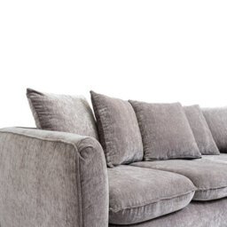 Abakus Direct Lucas Water Repellent Velvet Chenille Right Facing Corner Sofa In Grey - thumbnail 6