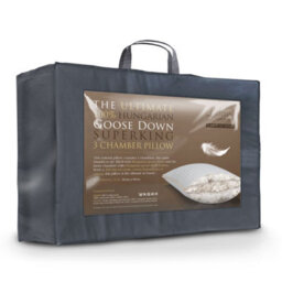 Littens 3 Chamber Super King Hungarian Goose Down Pillow 300Tc, Side Sleeper 50 X 90Cm