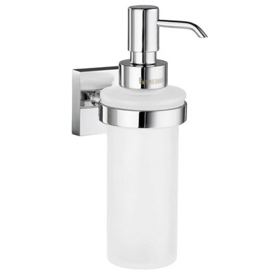 Smedbo Frosted Glass 200Ml Soap Dispenser With Square Wall Mount - image 1