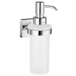 Smedbo Frosted Glass 200Ml Soap Dispenser With Square Wall Mount