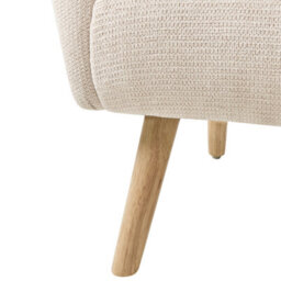 Beliani Armchair Plassen Fabric Light Beige - thumbnail 7