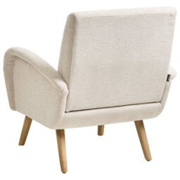 Beliani Armchair Plassen Fabric Light Beige - thumbnail 5