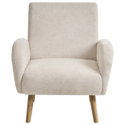 Beliani Armchair Plassen Fabric Light Beige - thumbnail 4