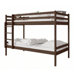 Arte Nico Dark Chocolate Wooden Bunk Bed With Storage 90 X 200Cm - With 2 Foam Bonnell Mattresses - thumbnail 1
