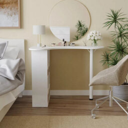 Urbn-Living Urbnliving 100Cm Length White Wooden Computer Corner Desk Bookcase Storage Shelves Organizer Study Workstation - thumbnail 2
