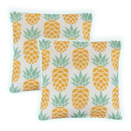 Gardenwize Pair Of Outdoor Garden Sofa Chair Furniture Scatter Cushions - Light Up Pineapple - thumbnail 2
