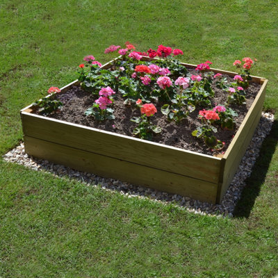 Greena Square Wooden Raised Bed 30 Cm High, 120 X 120Cm - image 1