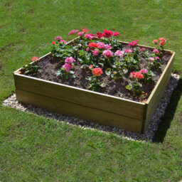 Greena Square Wooden Raised Bed 30 Cm High, 120 X 120Cm - thumbnail 1