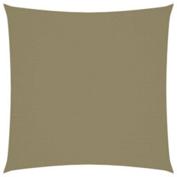 Berkfield Sunshade Sail Oxford Fabric Square 4X4 M Beige - thumbnail 1