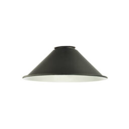 Happy Homewares Cone Shaped Industrial Metal Pendant Lamp Shade In Mat Black - 21Cm X 8Cm - thumbnail 4
